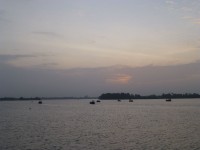 Sonnenaufgang auf dem Mekong